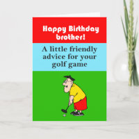 joyeux frère joyeux golfeur d'anniversaire