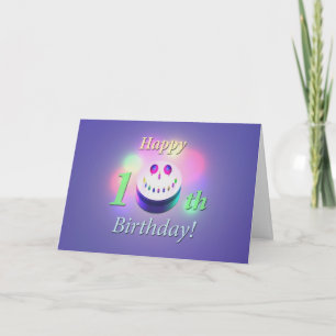 Carte Joyeux gâteau 10e anniversaire
