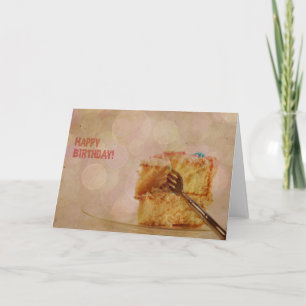 Carte Joyeux gâteau Bokeh Rose Anniversaire
