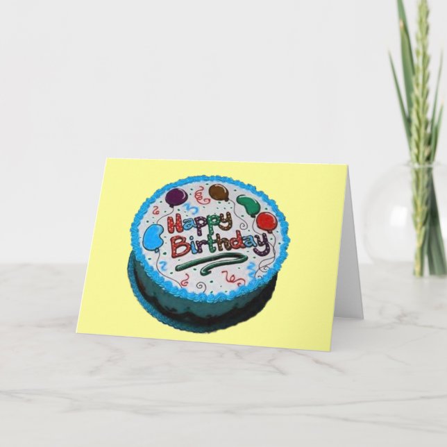 Carte Joyeux gâteau d'anniversaire (Devant)