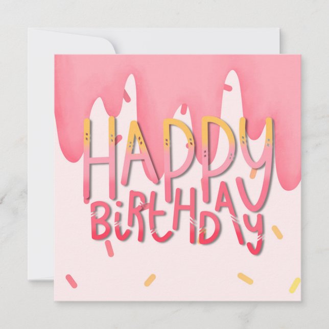 Carte Joyeux gâteau d'anniversaire (Devant)