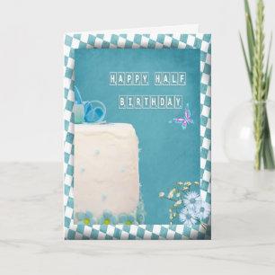 Carte Joyeux gâteau d'anniversaire de mi-année