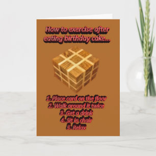 Carte Joyeux gâteau d'anniversaire drôle humoristique vo