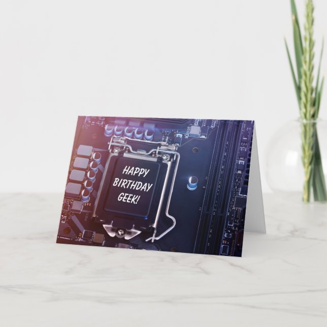 Carte Joyeux Geek d'anniversaire (Devant)