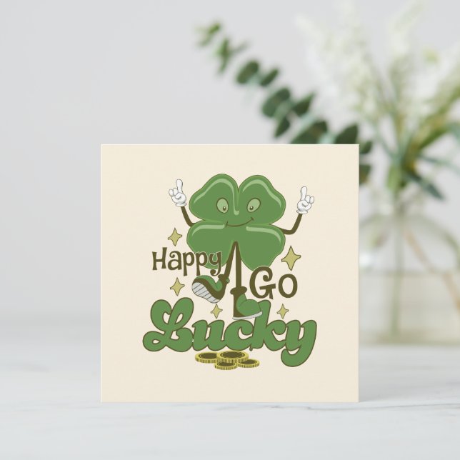Carte Joyeux Go Lucky St. Patrick's Day (Debout devant)
