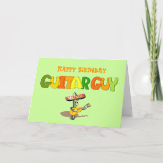 Carte Joyeux Guitare d'anniversaire