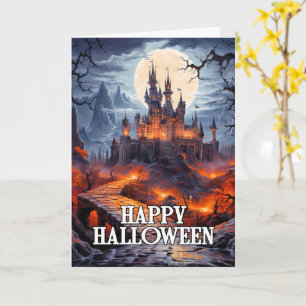 Carte Joyeux Halloween   Ancien manoir