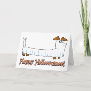 Carte Joyeux Halloween Dachshund