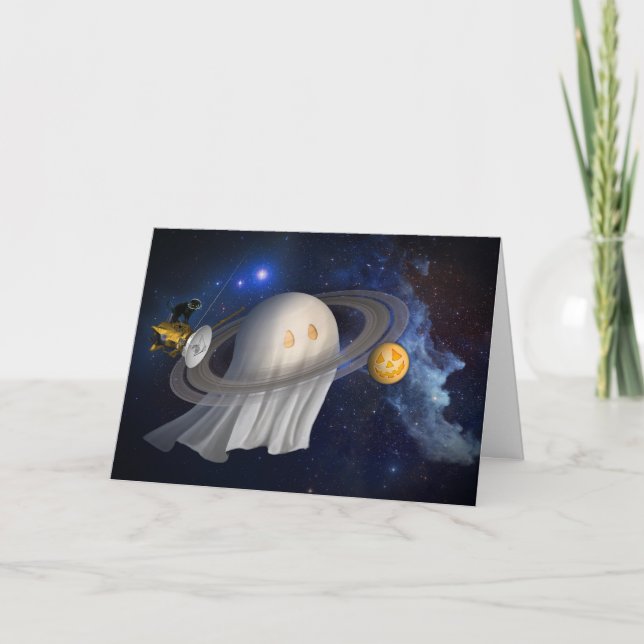 Carte Joyeux Halloween de l'espace extra-atmosphérique (Devant)