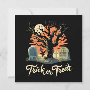 Carte Joyeux Halloween de votre cimetière drôle !