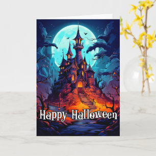 Carte Joyeux Halloween   Éffrayant Haunted Mansion