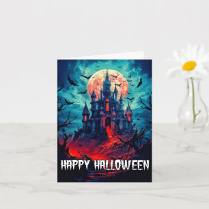 Carte Joyeux Halloween Frightful Haunted House