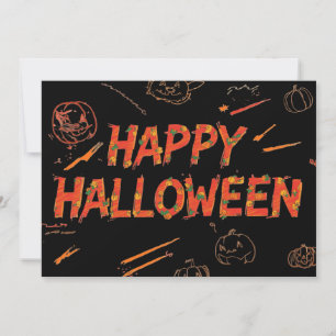 Carte Joyeux Halloween, Halloween minimaliste mode
