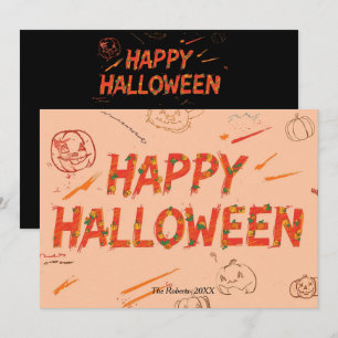 Carte Joyeux Halloween, Halloween minimaliste mode
