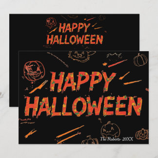 Carte Joyeux Halloween, Halloween minimaliste mode