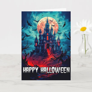 Carte Joyeux Halloween Maison hantée