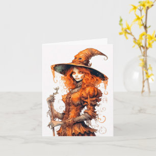 Carte Joyeux Halloween Majestic Witch Art