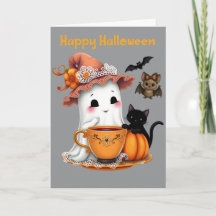 Joyeux Halloween mignonne Fantôme, Chat, Chat