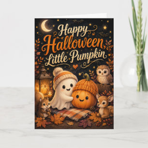 Carte Joyeux Halloween petite citrouille