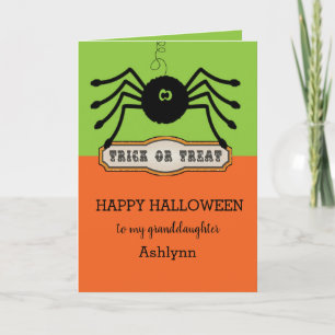 Carte Joyeux Halloween petite-fille