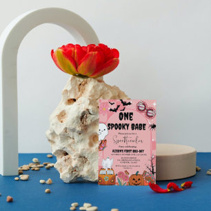 Carte Joyeux Halloween une bébé effrayante Anniversaire 
