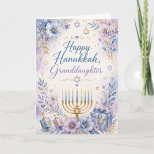 Carte Joyeux Hanukkah Petite-Fille