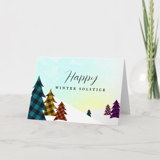 Carte Joyeux hiver Solstice Alternatif vacances (Devant)