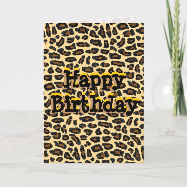 Carte Joyeux homme sauvage d'anniversaire (Devant)