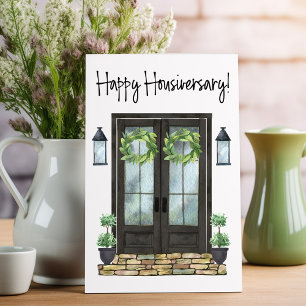 Carte Joyeux Housiversary avant de la maison Anniversair