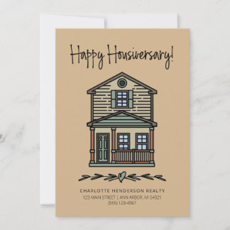 Carte Joyeux Housiversary Client Accueil Anniversaire Ta