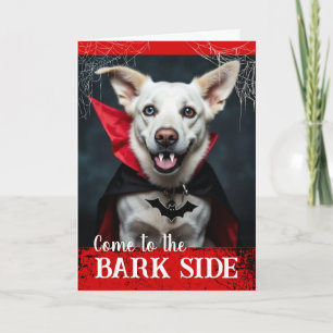 Carte Joyeux Howl-oween avec Bark Side du chien vampire