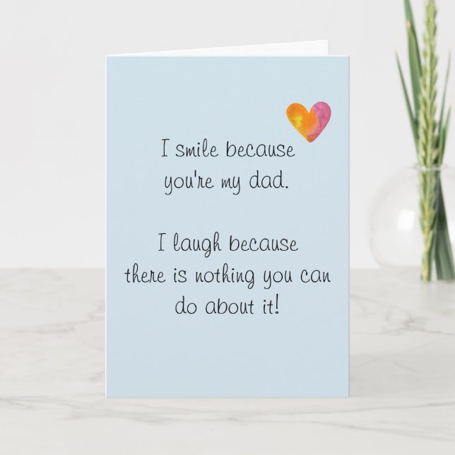 Carte Joyeux Humour d'anniversaire Papa Drôle (Devant)