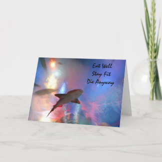 Carte Joyeux humour de requin d'anniversaire