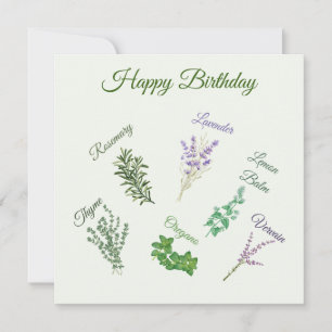 Carte Joyeux Jardin de plantes d'anniversaire, Plantes d