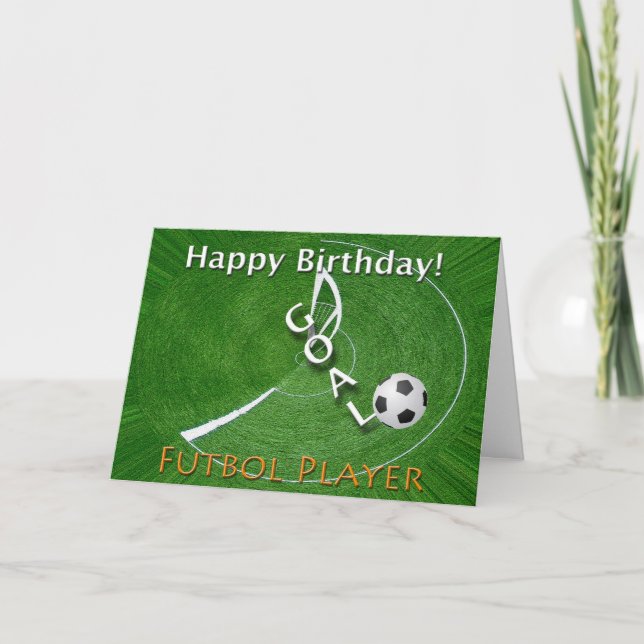 Carte Joyeux Joueur de football Football (Devant)