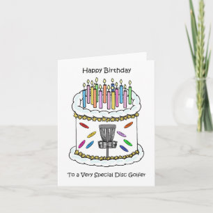 Carte Joyeux Joueur de Golf Disc Anniversaire