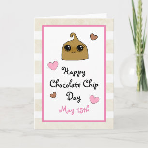 Carte Joyeux Jour de Chip Chocolat Fêtes Drôle