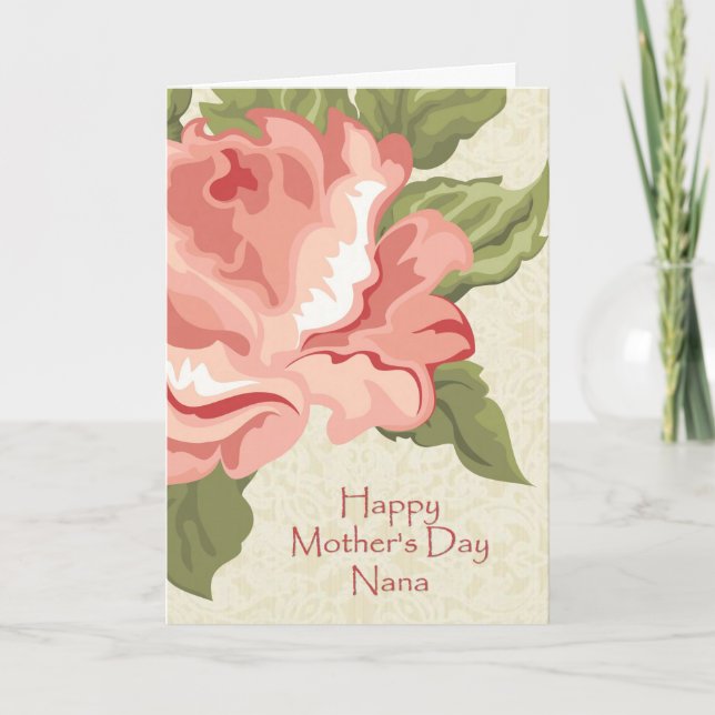 CARTE JOYEUX JOUR DE LA MÈRE NANA ROSE (Devant)