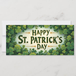 Carte Joyeux jour de la Saint-Patrick Art de trèfle