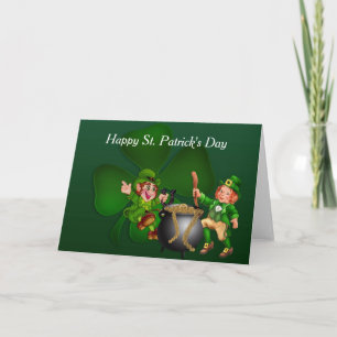 Carte Joyeux jour de la Saint-Patrick Lutins