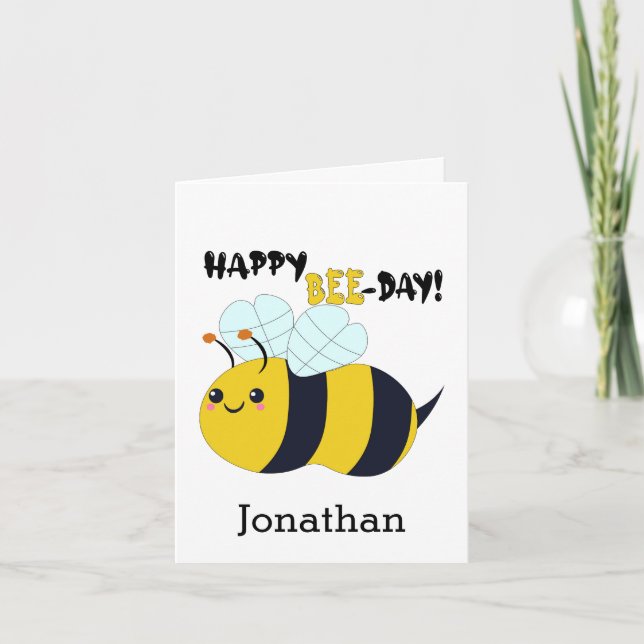 Carte Joyeux Jour de l'Abeille 1er anniversaire (Devant)