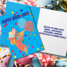 Joyeux Jour de l'écorce Dachshund Anniversaire drô