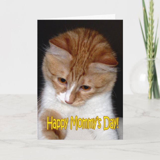 Carte Joyeux Jour de maman ! Kitten (Devant)