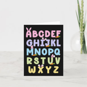 Carte Joyeux Jour de Pâques Alphabet Abcs Elemeno Pour E