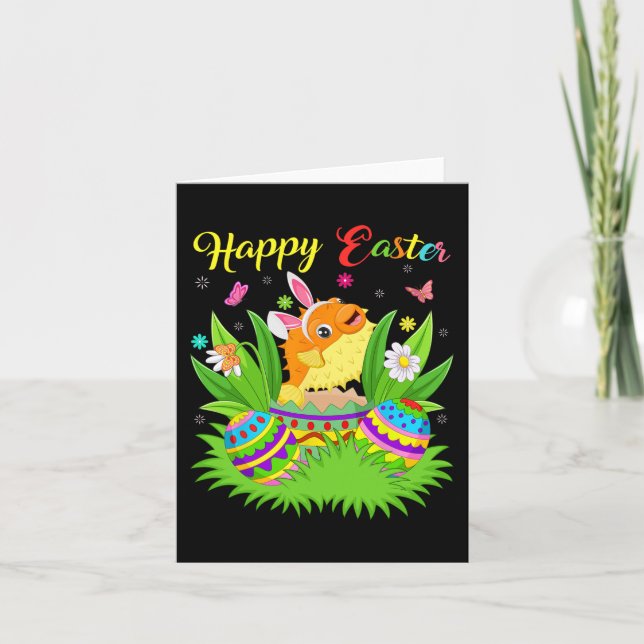 Carte Joyeux Jour de Pâques Poisson Poisson Fun Oeufs de (Devant)