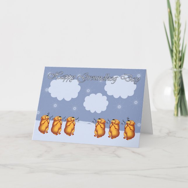 Carte Joyeux Jour des marmottes sifflantes (Devant)