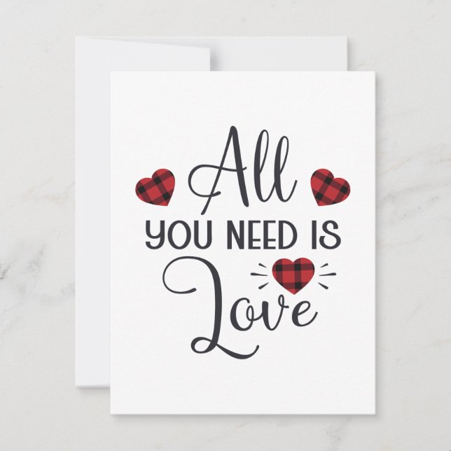 Carte Joyeux Jour des Valentins (Devant)