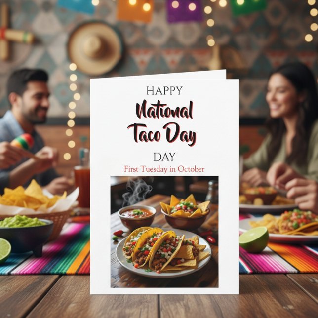 Carte Joyeux jour national du taco ! Premier mardi d'oct (Créateur téléchargé)