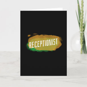 Carte Joyeux jour réceptionniste Professionnel administr