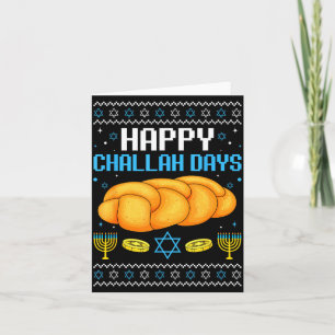 Carte Joyeux jours de Challah Noël dégueu Hanukkah